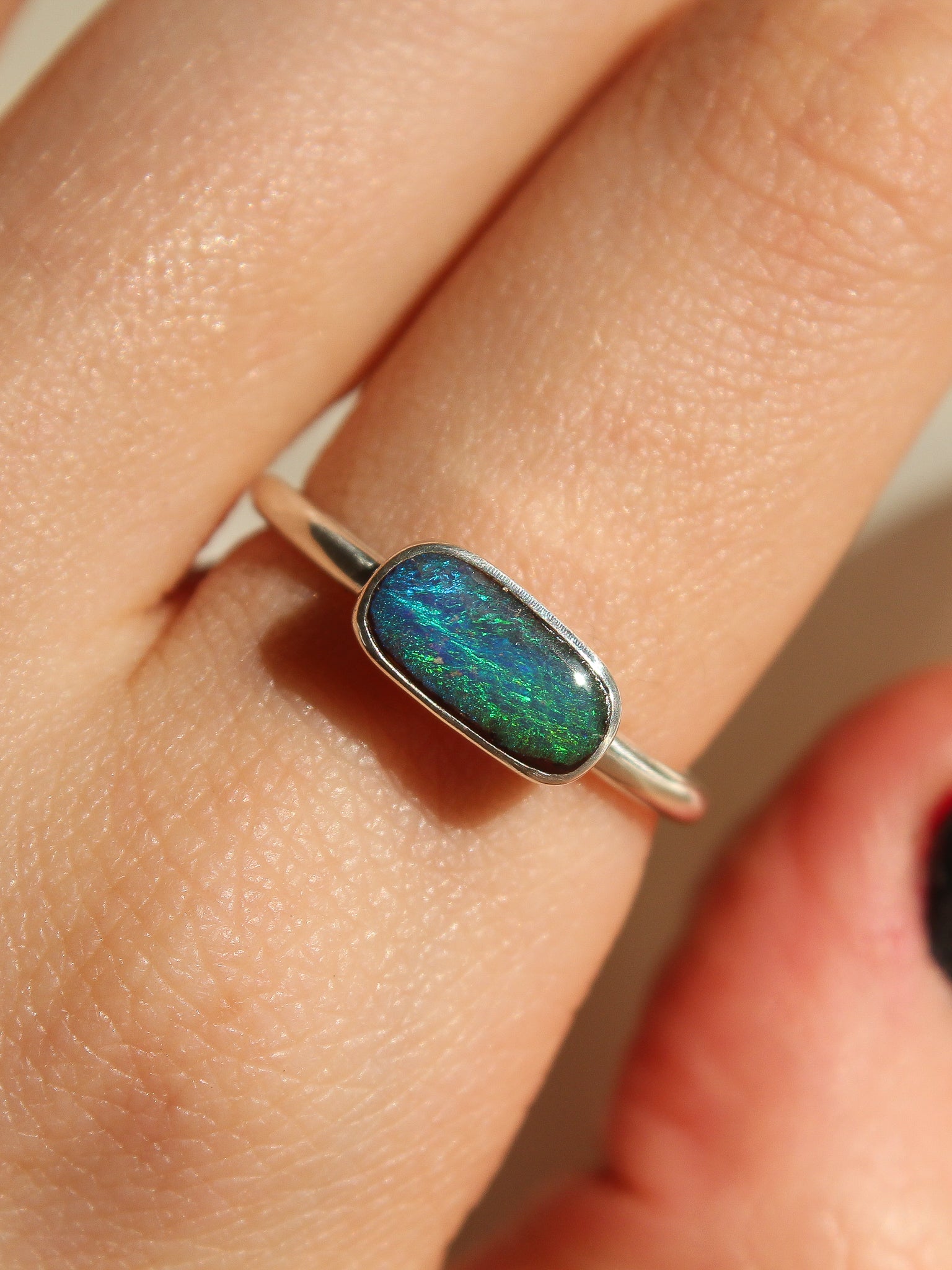 Australian Boulder Opal Ring - Size 9