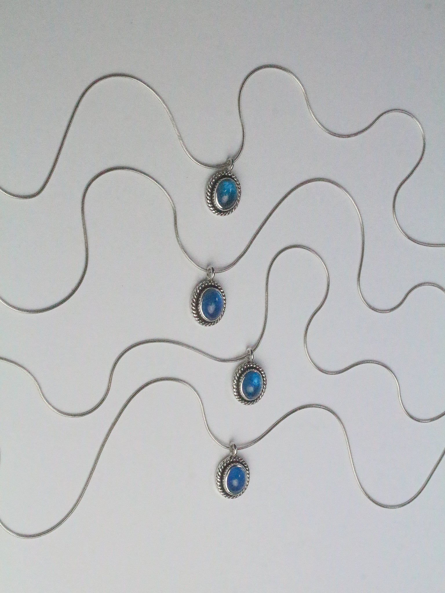 Blue Apatite Choker Necklaces