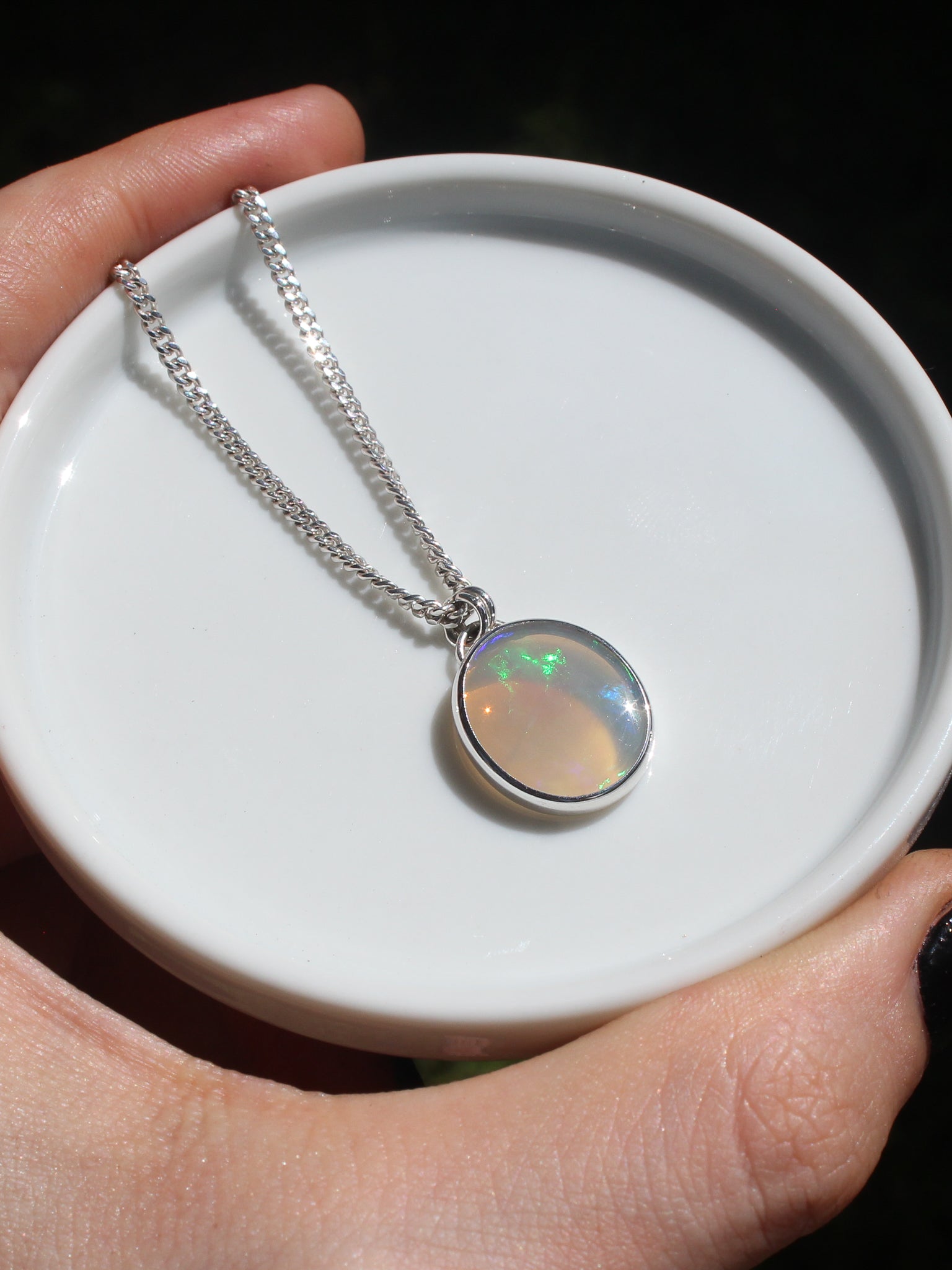 Crystal Australian Opal Necklace