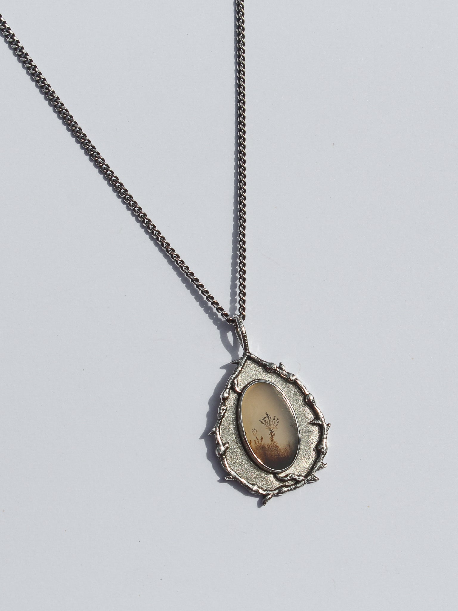 Dendritic Agate Branch Necklace