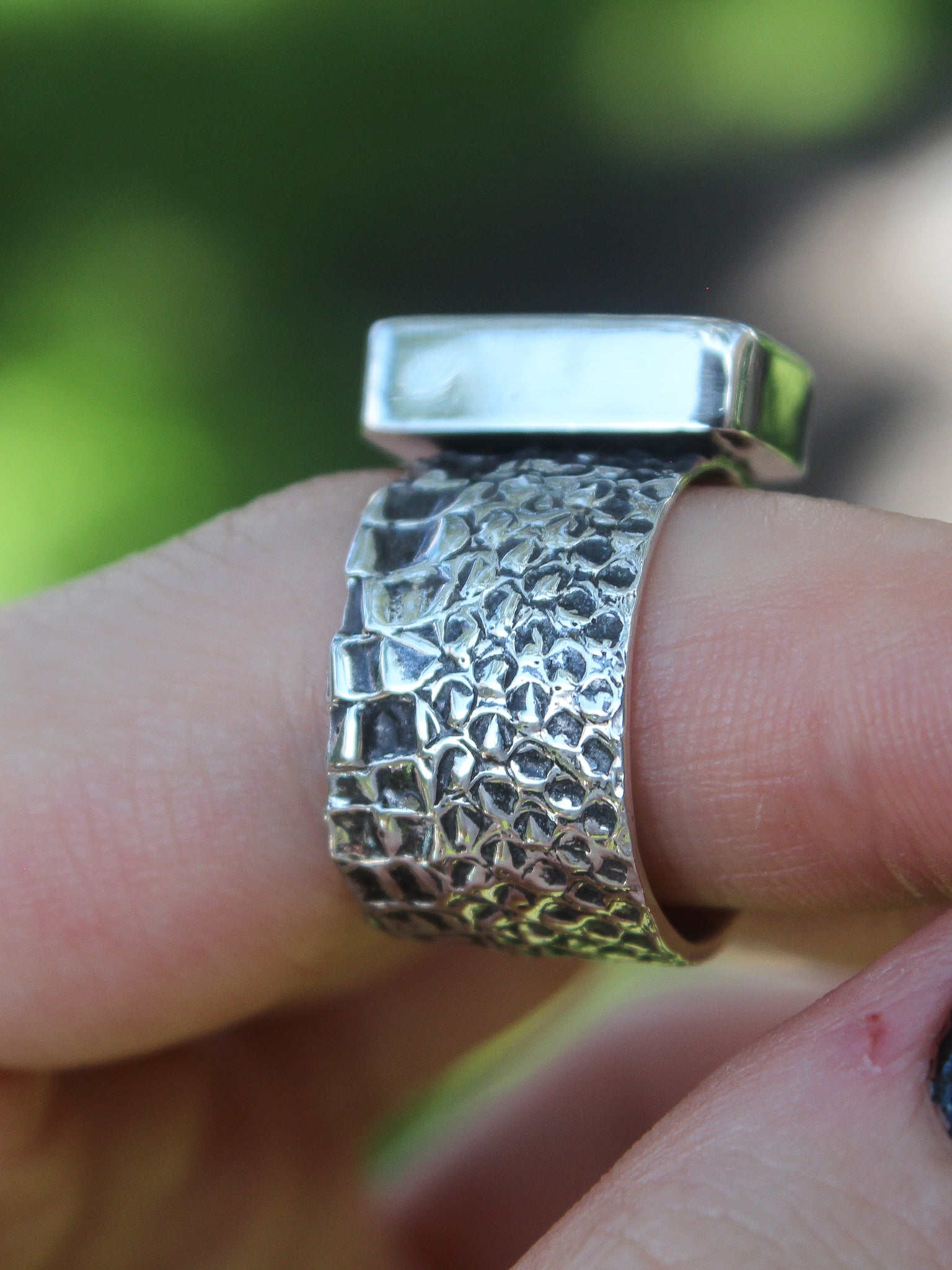 Snakeskin Agate Ring - Size 7.5