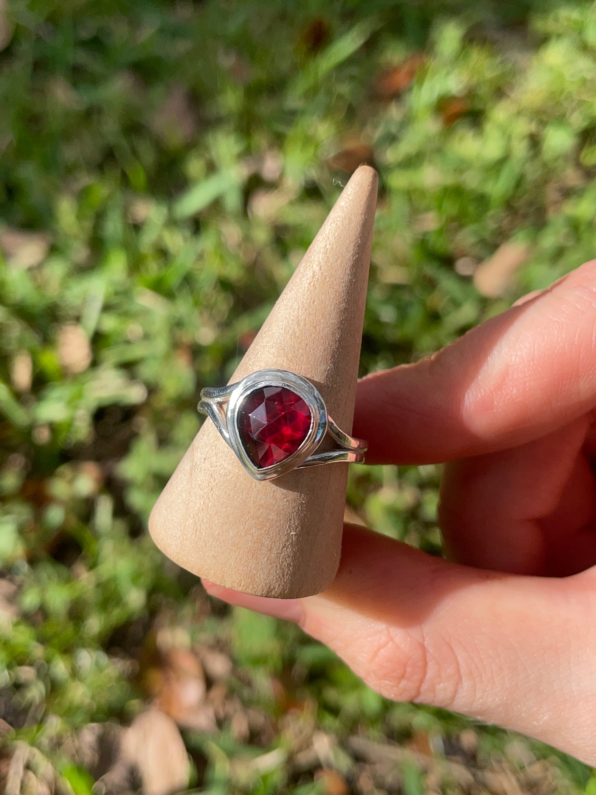 Rhodolite Garnet Ring - Size 8.75