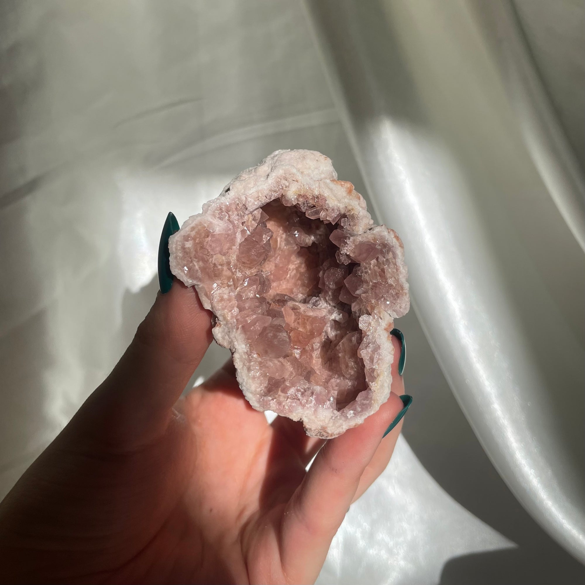 Super High Quality Pink Amethyst Geode from Colli Cura Mine, Neuquen, Argentina