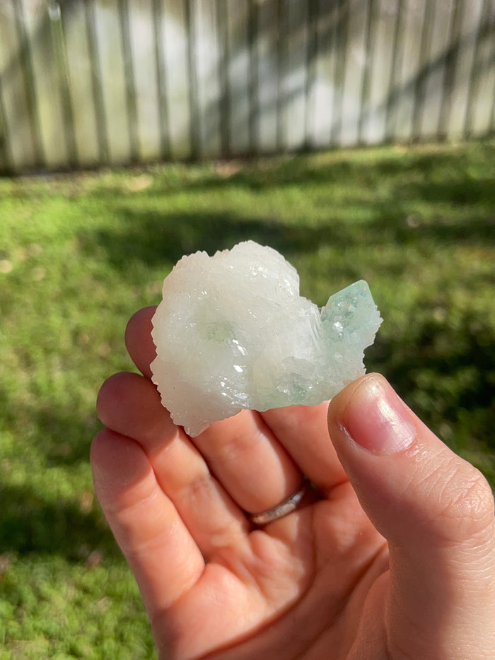 green apophyllite with scolecite specimen high quality healing crystals home decor metaphysical