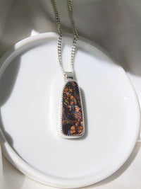 handmade sterling silver australian koroit boulder opal pendant necklace