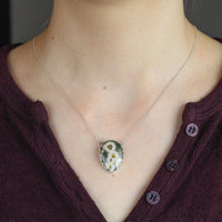 handmade 925 sterling silver green ocean jasper necklace rolo chain