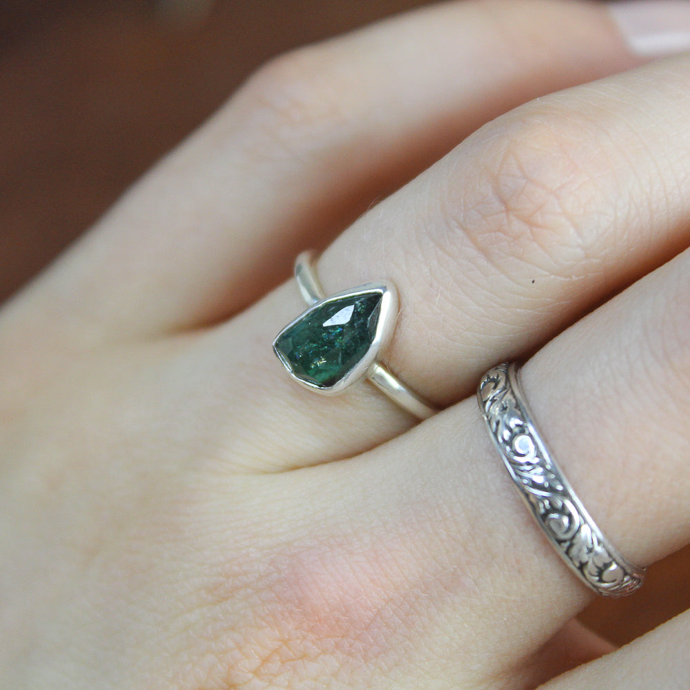 Green Tourmaline Ring - Size 4