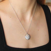 handmade 925 sterling silver laguna lace agate necklace