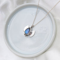 labradorite angel necklace handmade 925 sterling silver pendant