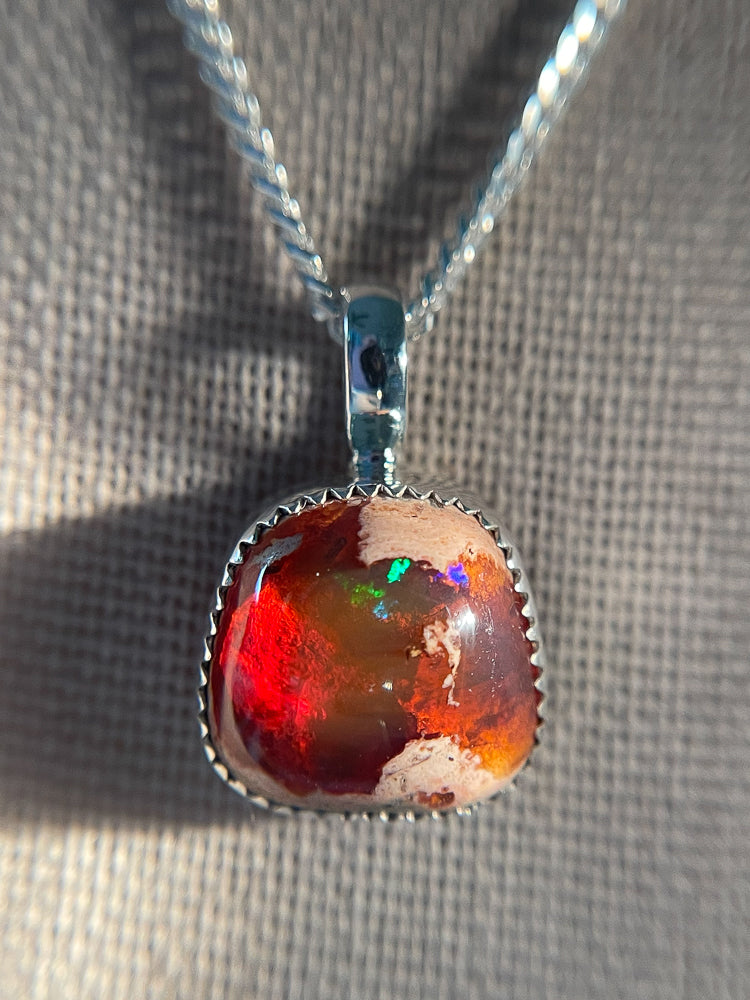 Mexican Matrix Opal Necklace