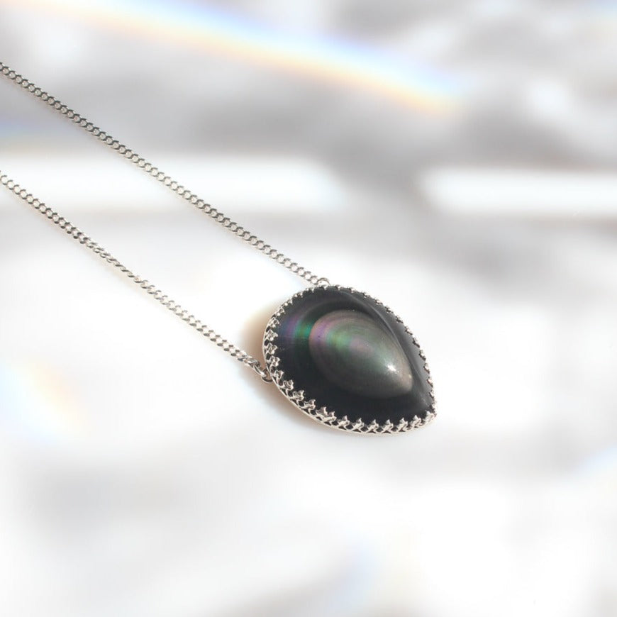 Rainbow Obsidian Necklace