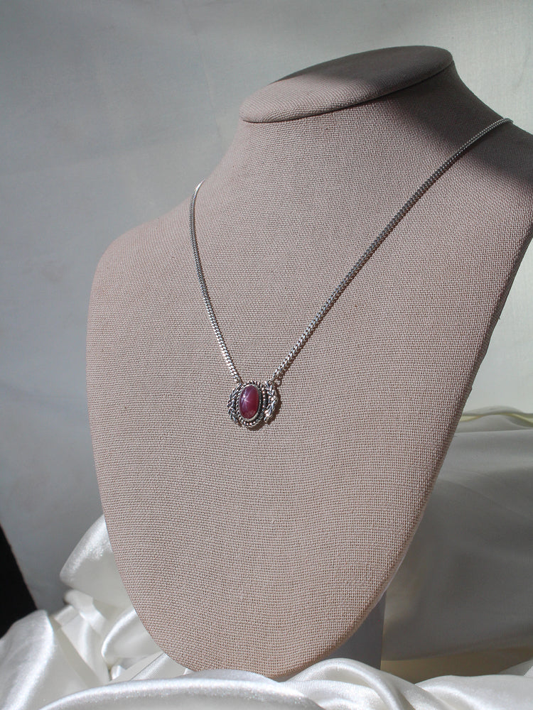 madagascar star ruby pendant 925 sterling silver handmade necklace handcrafted jewelry